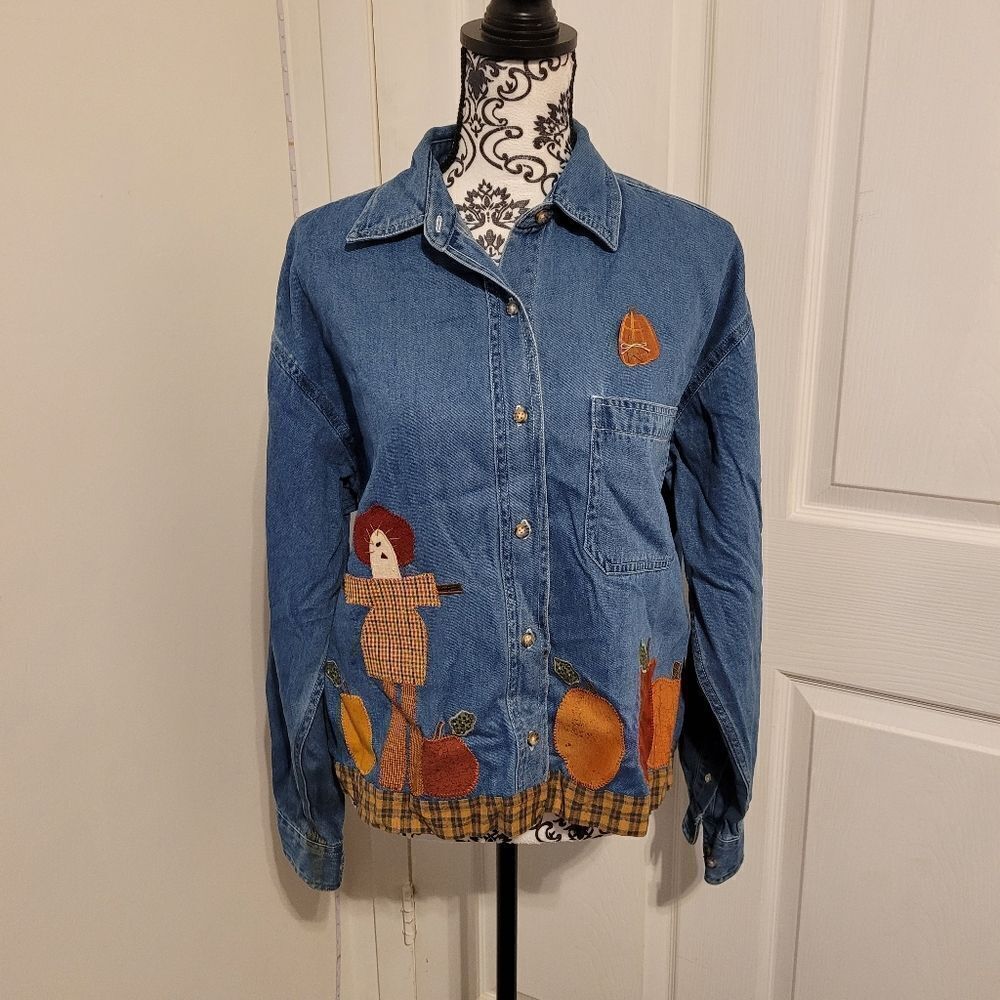 Arizona fall themed jean jacket‎
